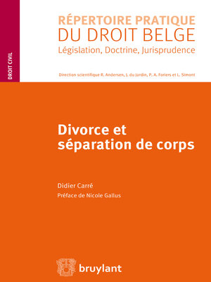 cover image of Divorce et séparation de corps